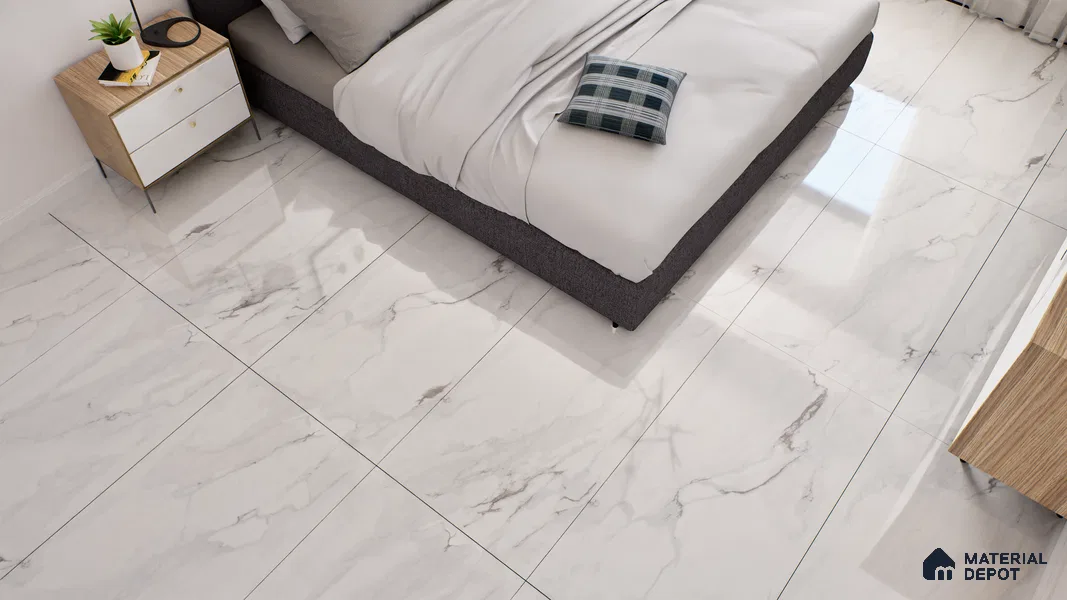 Endless Wall & Floor Tile TL 06202 Lumina Ice Lagoon 4 ft x 2 ft Vitrified Glossy Finish - 9 mm (Random Design 4) | Suitable for Living Room, Bedroom, Bathroom & Kitchen (Sample)