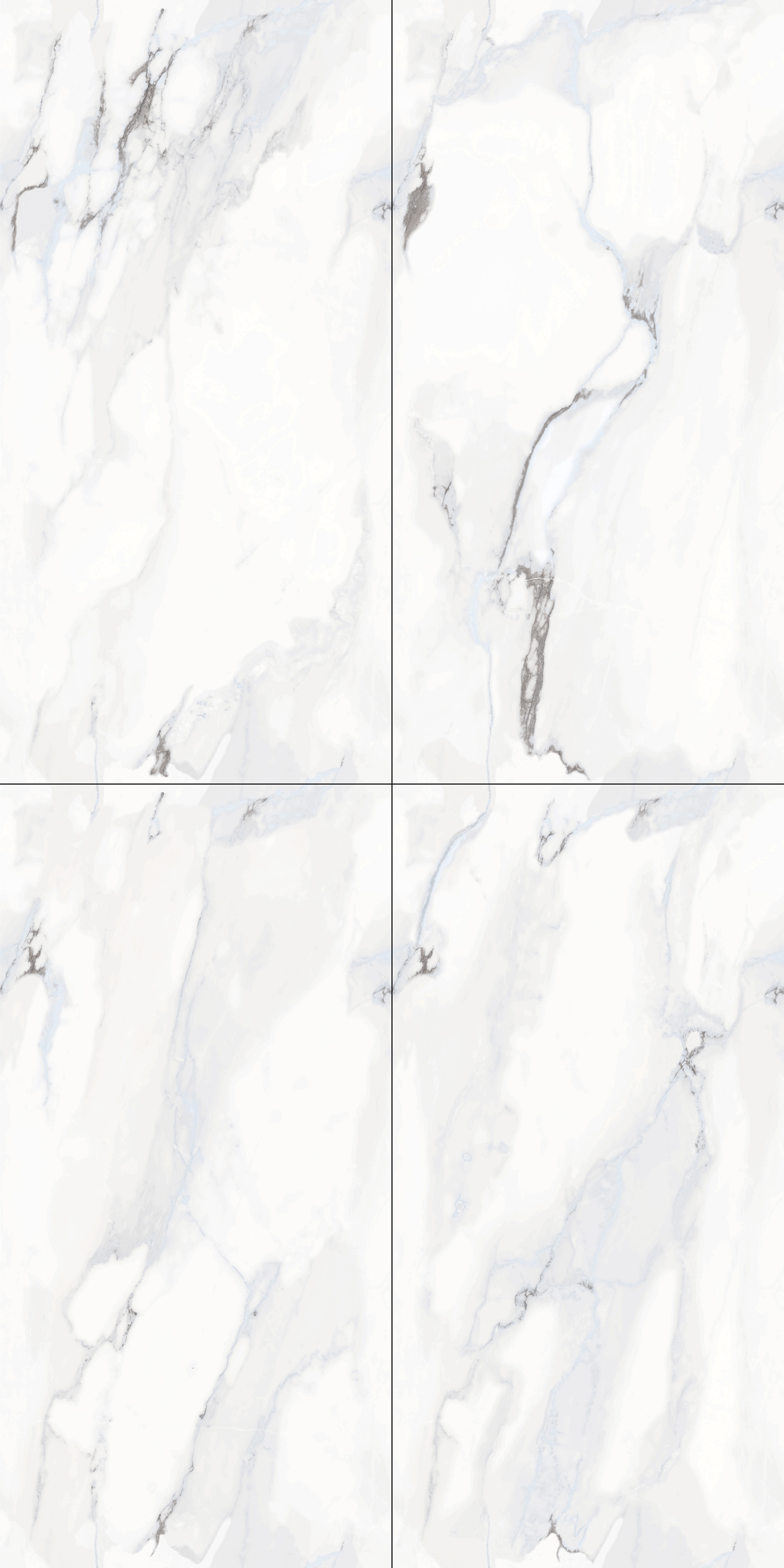Endless Wall & Floor Tile TL 06202 Lumina Ice Lagoon 4 ft x 2 ft Vitrified Glossy Finish - 9 mm (Random Design 4) | Suitable for Living Room, Bedroom, Bathroom & Kitchen (Sample)