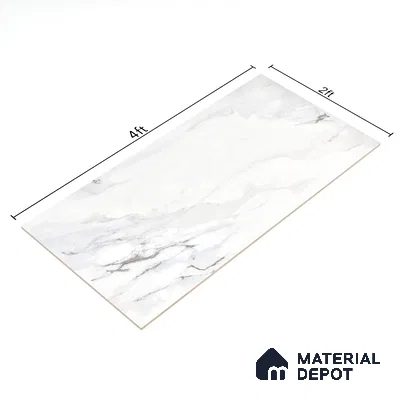 Endless Wall & Floor Tile TL 06202 Lumina Ice Lagoon 4 ft x 2 ft Vitrified Glossy Finish - 9 mm (Random Design 4) | Suitable for Living Room, Bedroom, Bathroom & Kitchen (Sample)