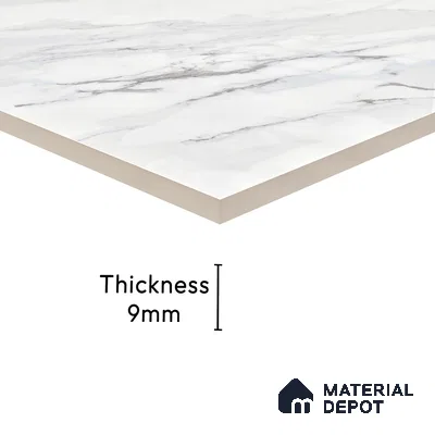 Endless Wall & Floor Tile TL 06202 Lumina Ice Lagoon 4 ft x 2 ft Vitrified Glossy Finish - 9 mm (Random Design 4) | Suitable for Living Room, Bedroom, Bathroom & Kitchen (Sample)