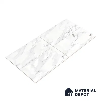 Endless Wall & Floor Tile TL 06202 Lumina Ice Lagoon 4 ft x 2 ft Vitrified Glossy Finish - 9 mm (Random Design 4) | Suitable for Living Room, Bedroom, Bathroom & Kitchen (Sample)