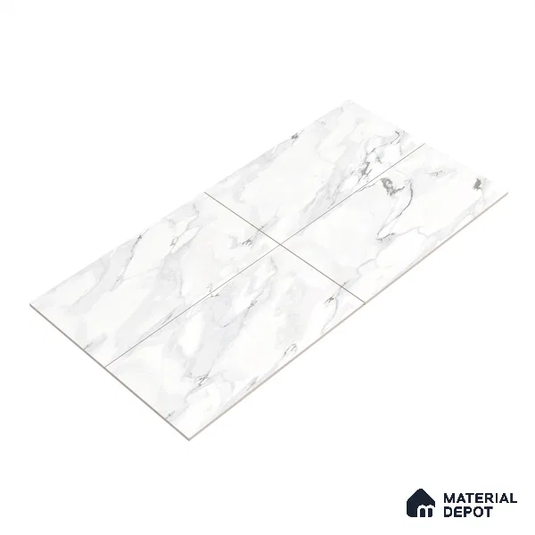 Endless Wall & Floor Tile TL 06202 Lumina Ice Lagoon 4 ft x 2 ft Vitrified Glossy Finish - 9 mm (Random Design 4) | Suitable for Living Room, Bedroom, Bathroom & Kitchen (Sample)