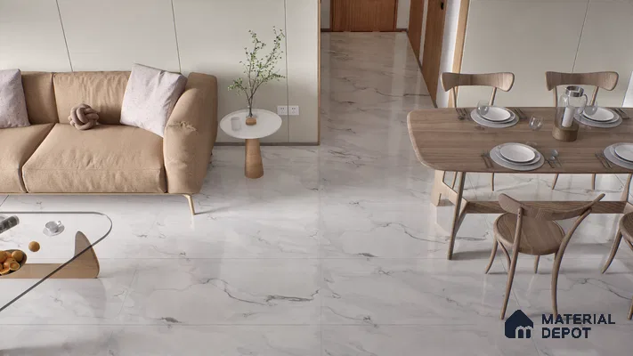 Endless Wall & Floor Tile TL 06202 Lumina Ice Lagoon 4 ft x 2 ft Vitrified Glossy Finish - 9 mm (Random Design 4) | Suitable for Living Room, Bedroom, Bathroom & Kitchen (Sample)