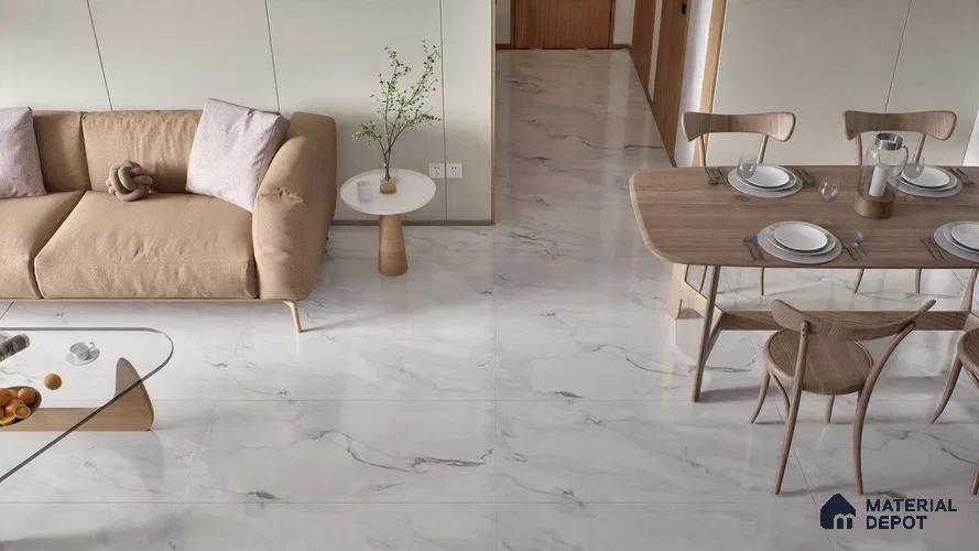 Endless Wall & Floor Tile TL 06202 Lumina Ice Lagoon 4 ft x 2 ft Vitrified Glossy Finish - 9 mm (Random Design 4) | Suitable for Living Room, Bedroom, Bathroom & Kitchen