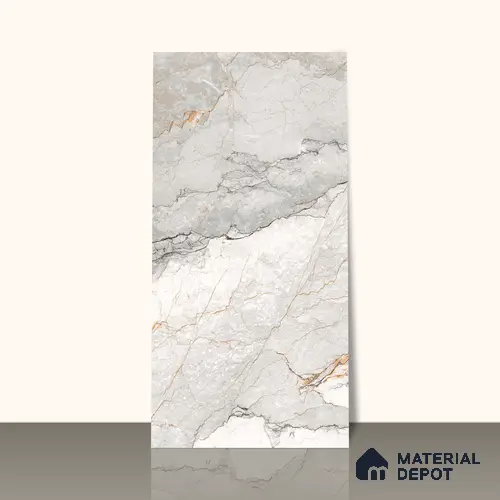 Endless Wall & Floor Tile TL 06200 Lumina Ivory Blossom 4 ft x 2 ft Vitrified Glossy Finish - 9 mm (Random Design 4) | Suitable for Living Room, Bedroom, Bathroom & Kitchen