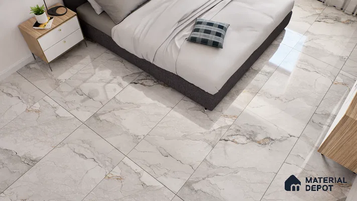 Endless Wall & Floor Tile TL 06200 Lumina Ivory Blossom 4 ft x 2 ft Vitrified Glossy Finish - 9 mm (Random Design 4) | Suitable for Living Room, Bedroom, Bathroom & Kitchen (Sample)