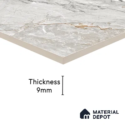 Endless Wall & Floor Tile TL 06200 Lumina Ivory Blossom 4 ft x 2 ft Vitrified Glossy Finish - 9 mm (Random Design 4) | Suitable for Living Room, Bedroom, Bathroom & Kitchen (Sample)