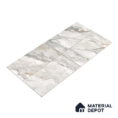 Endless Wall & Floor Tile TL 06200 Lumina Ivory Blossom 4 ft x 2 ft Vitrified Glossy Finish - 9 mm (Random Design 4) | Suitable for Living Room, Bedroom, Bathroom & Kitchen (Sample)