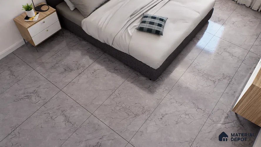 Endless Wall & Floor Tile TL 06201 B Lumina Silver Mirage 4 ft x 2 ft Vitrified Glossy Finish - 9 mm (Random Design 4) | Suitable for Living Room, Bedroom, Bathroom & Kitchen