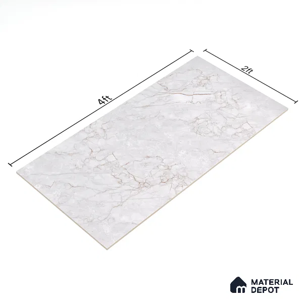 Endless Wall & Floor Tile TL 06201 C Lumina Sunset Blush 4 ft x 2 ft Vitrified Glossy Finish - 9 mm (Random Design 4) | Suitable for Living Room, Bedroom, Bathroom & Kitchen (Sample)