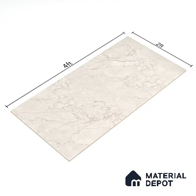 Endless Wall & Floor Tile TL 06201 Lumina Sandstone Glow 4 ft x 2 ft Vitrified Glossy Finish - 9 mm (Random Design 4) | Suitable for Living Room, Bedroom, Bathroom & Kitchen (Sample)