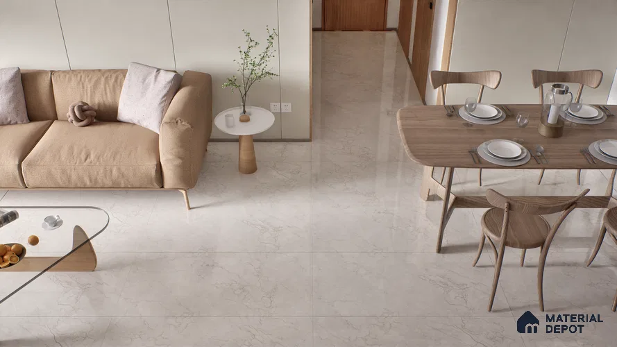 Endless Wall & Floor Tile TL 06201 Lumina Sandstone Glow 4 ft x 2 ft Vitrified Glossy Finish - 9 mm (Random Design 4) | Suitable for Living Room, Bedroom, Bathroom & Kitchen