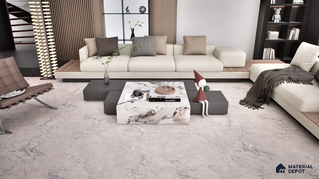 Endless Wall & Floor Tile TL 06210 D Endura Ocean Drift 4 ft x 2 ft Vitrified Matte Finish - 9 mm (Random Design 4) | Suitable for Living Room, Bedroom, Bathroom & Kitchen (Sample)