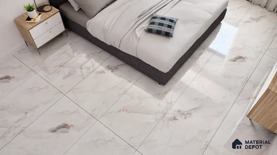 Endless Wall & Floor Tile TL 06198 Lumina Snow Pearl 4 ft x 2 ft Vitrified Glossy Finish - 9 mm (Random Design 4) | Suitable for Living Room, Bedroom, Bathroom & Kitchen