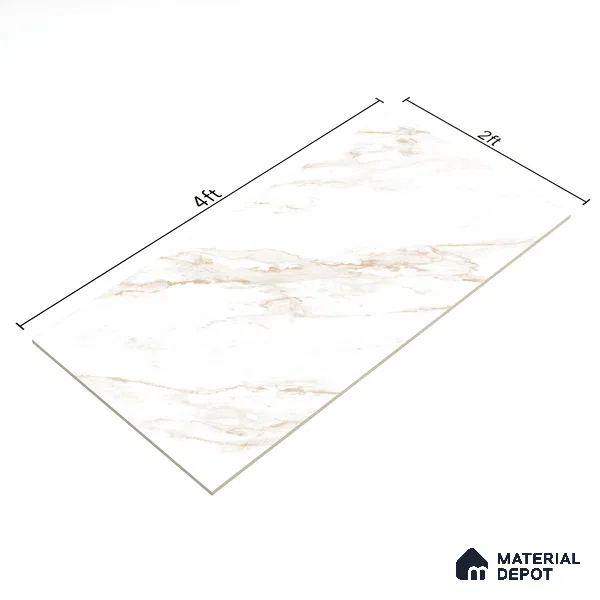 Budget Friendly Endless Wall & Floor Tile Value for Money TL 05961 Terravia Amonix 4 ft x 2 ft - Vitrified Endless Glossy Finish - 8.5 mm | 4 Random Designs | Suitable for Living Room, Bedroom & Bathroom (Sample)