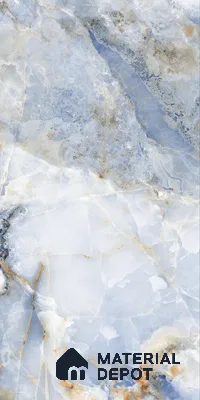 Budget Friendly Marble Wall & Floor Tile Value for Money TL 05938 B Terravia Azulora Onyx 4 ft x 2 ft - Vitrified  Glossy Finish - 8.5 mm | 3 Random Designs | Suitable for Living Room, Bedroom & Bathroom