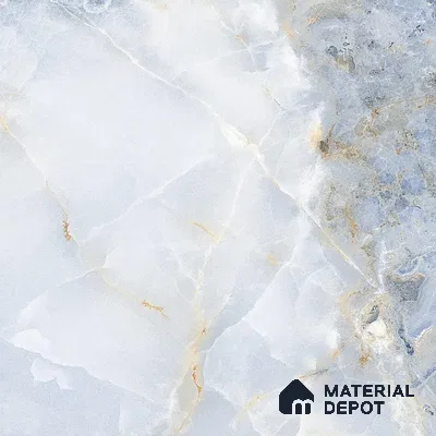 Budget Friendly Marble Wall & Floor Tile Value for Money TL 05938 B Terravia Azulora Onyx 4 ft x 2 ft - Vitrified  Glossy Finish - 8.5 mm | 3 Random Designs | Suitable for Living Room, Bedroom & Bathroom