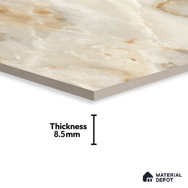 Budget Friendly Endless Wall & Floor Tile Value for Money TL 05938 Terravia Aurix Onyx 4 ft x 2 ft - Vitrified Endless Glossy Finish - 8.5 mm | 7 Random Designs | Suitable for Living Room, Bedroom & Bathroom