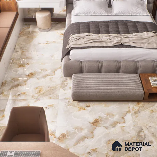 Budget Friendly Endless Wall & Floor Tile Value for Money TL 05938 Terravia Aurix Onyx 4 ft x 2 ft - Vitrified Endless Glossy Finish - 8.5 mm | 7 Random Designs | Suitable for Living Room, Bedroom & Bathroom
