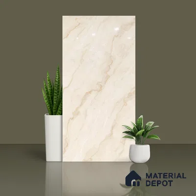 Budget Friendly Endless Wall & Floor Tile Value for Money TL 05939 Terravia Camelis 4 ft x 2 ft - Vitrified Endless Glossy Finish - 8.5 mm | 7 Random Designs | Suitable for Living Room, Bedroom & Bathroom (Sample)