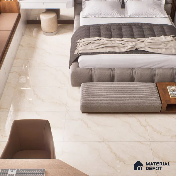 Budget Friendly Endless Wall & Floor Tile Value for Money TL 05939 Terravia Camelis 4 ft x 2 ft - Vitrified Endless Glossy Finish - 8.5 mm | 7 Random Designs | Suitable for Living Room, Bedroom & Bathroom (Sample)