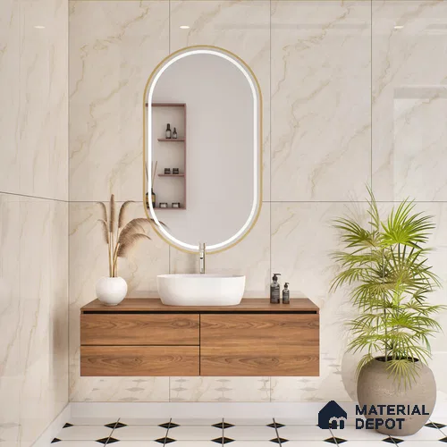 Budget Friendly Endless Wall & Floor Tile Value for Money TL 05939 Terravia Camelis 4 ft x 2 ft - Vitrified Endless Glossy Finish - 8.5 mm | 7 Random Designs | Suitable for Living Room, Bedroom & Bathroom