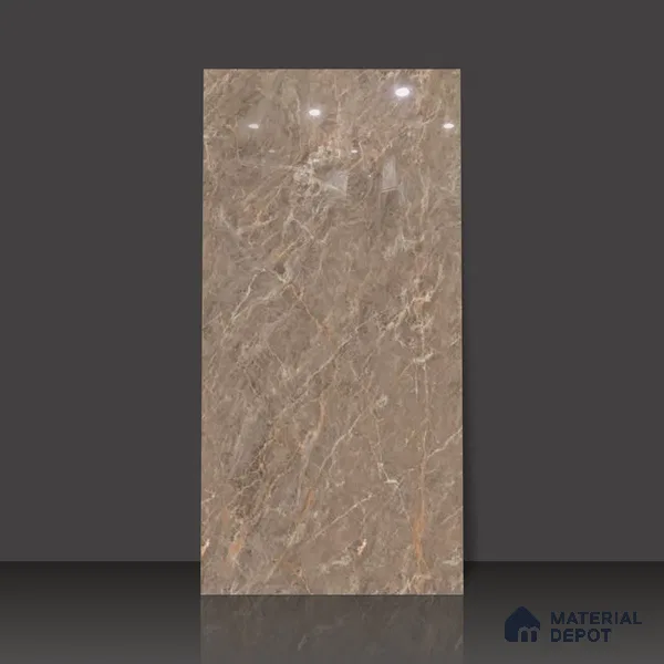 Budget Friendly Endless Wall & Floor Tile Value for Money TL 05949 C Terravia Crubrun 4 ft x 2 ft - Vitrified Endless Glossy Finish - 8.5 mm | 4 Random Designs | Suitable for Living Room, Bedroom & Bathroom (Sample)