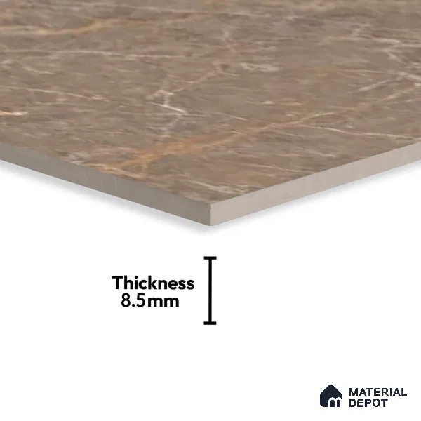 Budget Friendly Endless Wall & Floor Tile Value for Money TL 05949 C Terravia Crubrun 4 ft x 2 ft - Vitrified Endless Glossy Finish - 8.5 mm | 4 Random Designs | Suitable for Living Room, Bedroom & Bathroom (Sample)