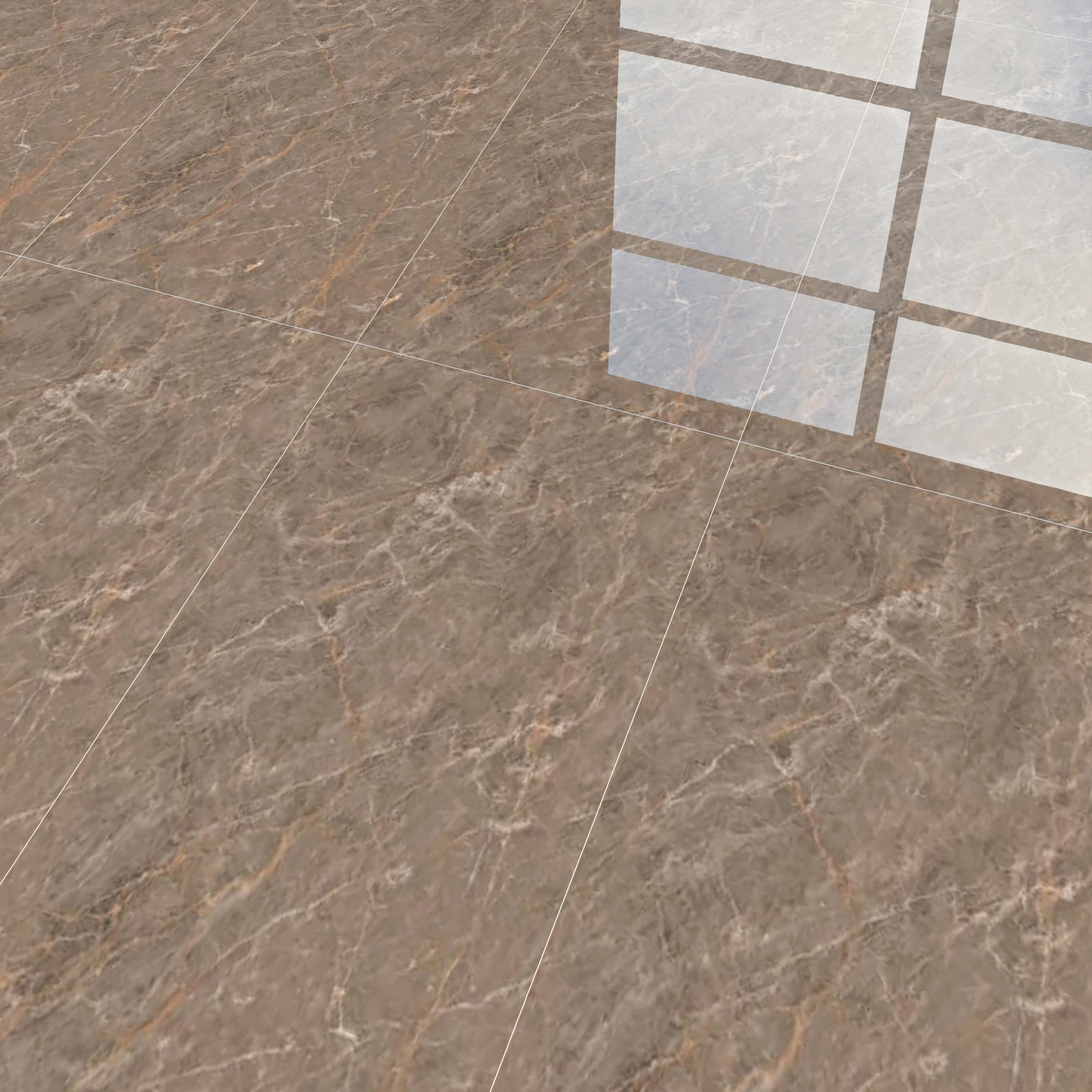 Budget Friendly Endless Wall & Floor Tile Value for Money TL 05949 C Terravia Crubrun 4 ft x 2 ft - Vitrified Endless Glossy Finish - 8.5 mm | 4 Random Designs | Suitable for Living Room, Bedroom & Bathroom (Sample)