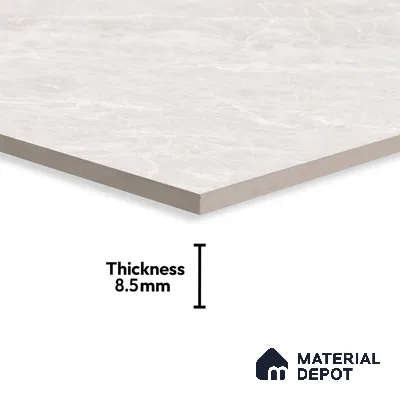 Budget Friendly Endless Wall & Floor Tile Value for Money TL 05949 Terravia Cruvian Bianco 4 ft x 2 ft - Vitrified Endless Glossy Finish - 8.5 mm | 4 Random Designs | Suitable for Living Room, Bedroom & Bathroom (Sample)