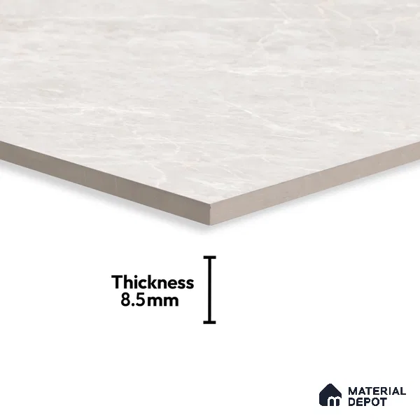 Budget Friendly Endless Wall & Floor Tile Value for Money TL 05949 Terravia Cruvian Bianco 4 ft x 2 ft - Vitrified Endless Glossy Finish - 8.5 mm | 4 Random Designs | Suitable for Living Room, Bedroom & Bathroom (Sample)