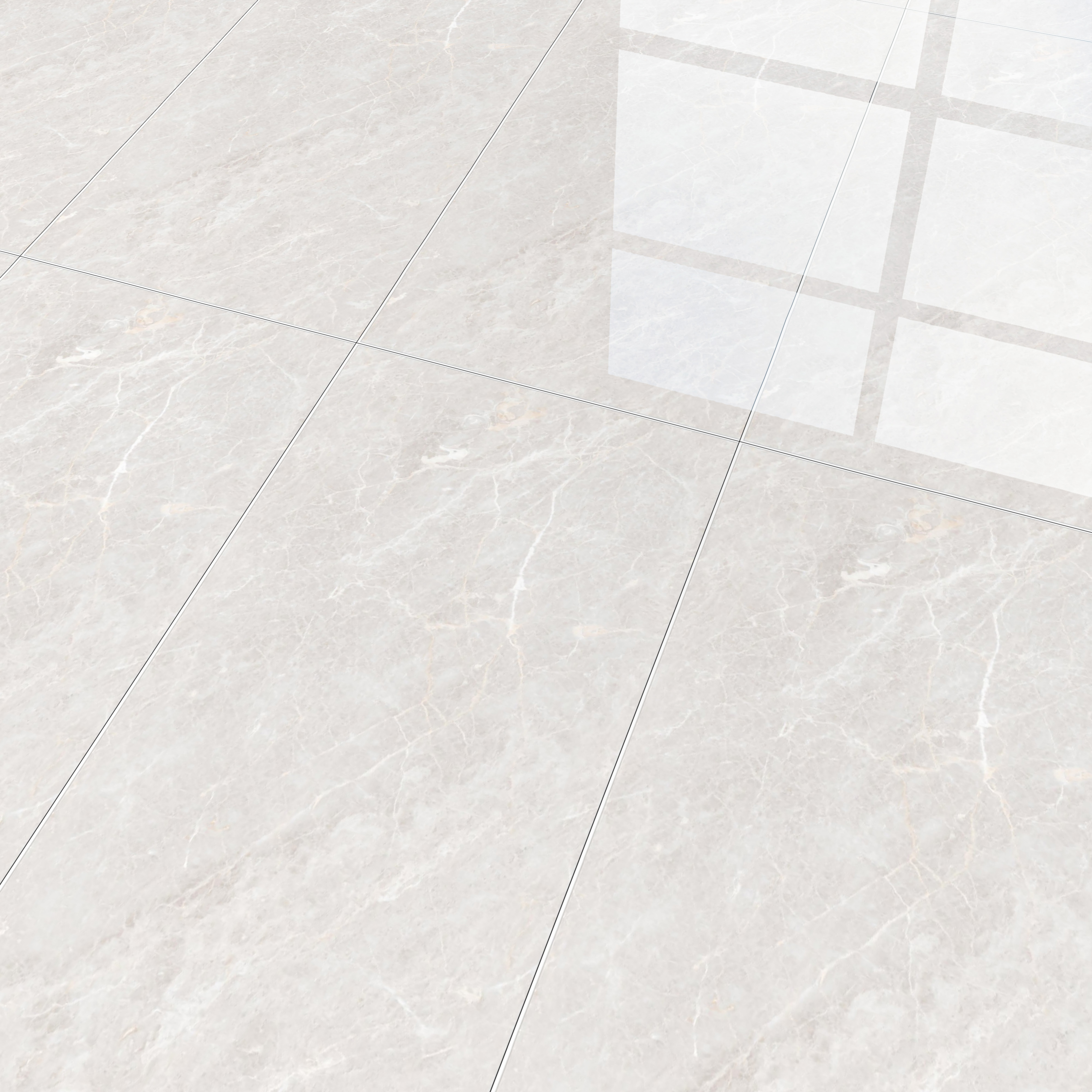 Budget Friendly Endless Wall & Floor Tile Value for Money TL 05949 Terravia Cruvian Bianco 4 ft x 2 ft - Vitrified Endless Glossy Finish - 8.5 mm | 4 Random Designs | Suitable for Living Room, Bedroom & Bathroom (Sample)