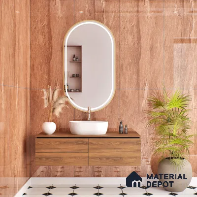 Budget Friendly Endless Wall & Floor Tile Value for Money TL 05960 Terravia Denzon 4 ft x 2 ft - Vitrified Endless Glossy Finish - 8.5 mm | 4 Random Designs | Suitable for Living Room, Bedroom & Bathroom (Sample)