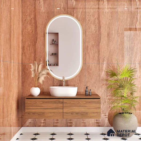 Budget Friendly Endless Wall & Floor Tile Value for Money TL 05960 Terravia Denzon 4 ft x 2 ft - Vitrified Endless Glossy Finish - 8.5 mm | 4 Random Designs | Suitable for Living Room, Bedroom & Bathroom (Sample)