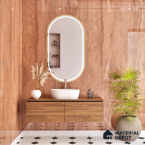 Budget Friendly Endless Wall & Floor Tile Value for Money TL 05960 Terravia Denzon 4 ft x 2 ft - Vitrified Endless Glossy Finish - 8.5 mm | 4 Random Designs | Suitable for Living Room, Bedroom & Bathroom