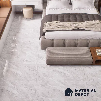 Budget Friendly Endless Wall & Floor Tile Value for Money TL 05957 Terravia Etavix Bianco 4 ft x 2 ft - Vitrified Endless Glossy Finish - 8.5 mm | 4 Random Designs | Suitable for Living Room, Bedroom & Bathroom (Sample)