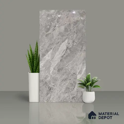 Budget Friendly Endless Wall & Floor Tile Value for Money TL 05958 Terravia Etavon 4 ft x 2 ft - Vitrified Endless Glossy Finish - 8.5 mm | 4 Random Designs | Suitable for Living Room, Bedroom & Bathroom