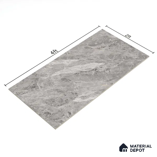 Budget Friendly Endless Wall & Floor Tile Value for Money TL 05958 Terravia Etavon 4 ft x 2 ft - Vitrified Endless Glossy Finish - 8.5 mm | 4 Random Designs | Suitable for Living Room, Bedroom & Bathroom (Sample)