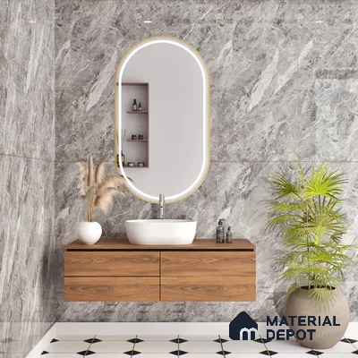 Budget Friendly Endless Wall & Floor Tile Value for Money TL 05958 Terravia Etavon 4 ft x 2 ft - Vitrified Endless Glossy Finish - 8.5 mm | 4 Random Designs | Suitable for Living Room, Bedroom & Bathroom (Sample)