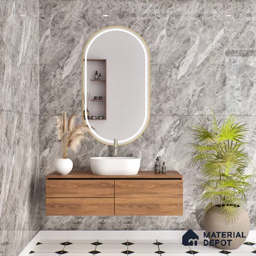Budget Friendly Endless Wall & Floor Tile Value for Money TL 05958 Terravia Etavon 4 ft x 2 ft - Vitrified Endless Glossy Finish - 8.5 mm | 4 Random Designs | Suitable for Living Room, Bedroom & Bathroom