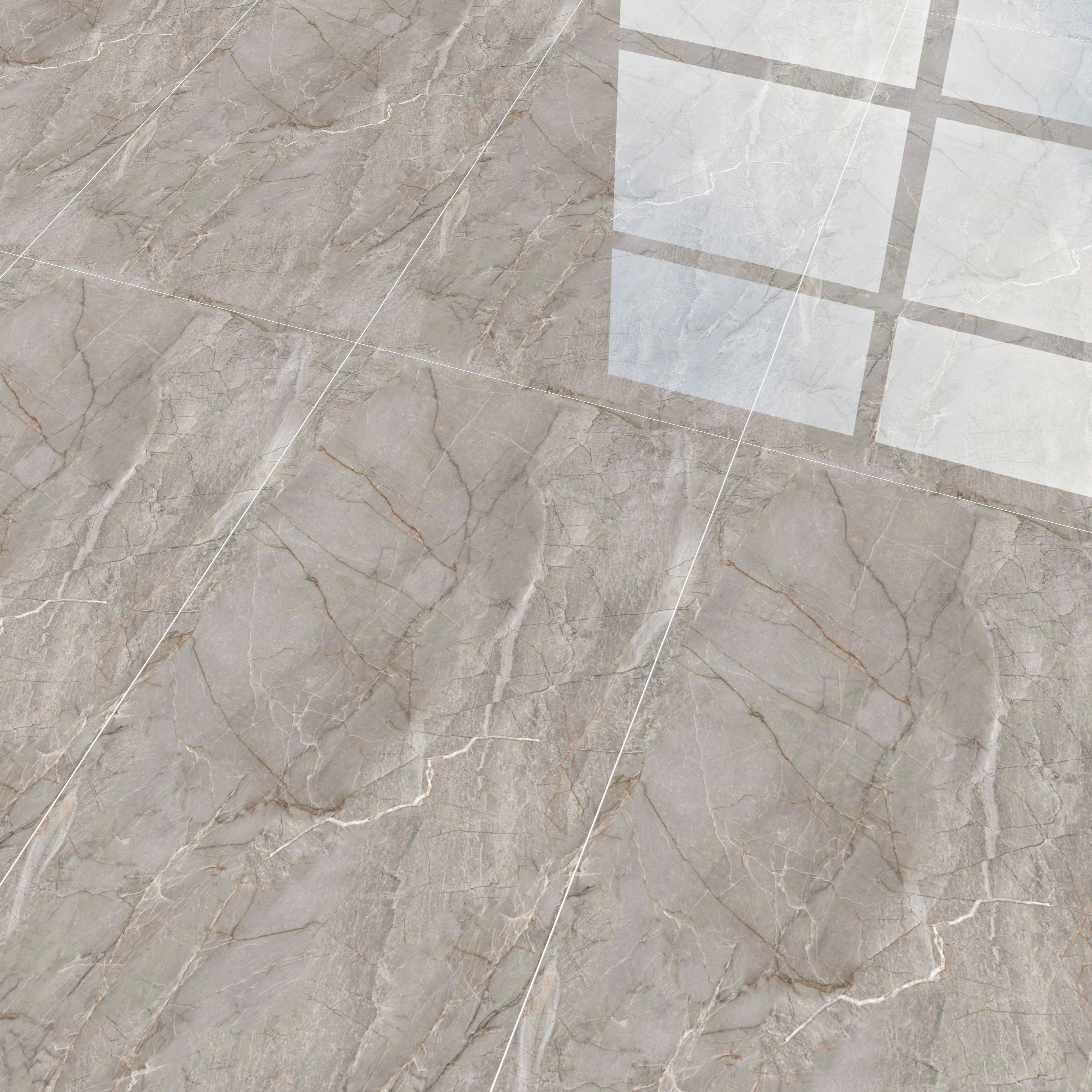 Budget Friendly Endless Wall & Floor Tile Value for Money TL 05955 Terravia Montora 4 ft x 2 ft - Vitrified Endless Glossy Finish - 8.5 mm | 4 Random Designs | Suitable for Living Room, Bedroom & Bathroom (Sample)