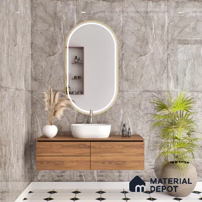 Budget Friendly Endless Wall & Floor Tile Value for Money TL 05955 Terravia Montora 4 ft x 2 ft - Vitrified Endless Glossy Finish - 8.5 mm | 4 Random Designs | Suitable for Living Room, Bedroom & Bathroom (Sample)