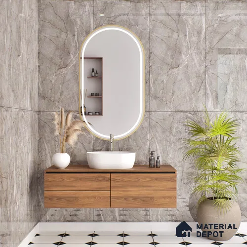 Budget Friendly Endless Wall & Floor Tile Value for Money TL 05955 Terravia Montora 4 ft x 2 ft - Vitrified Endless Glossy Finish - 8.5 mm | 4 Random Designs | Suitable for Living Room, Bedroom & Bathroom