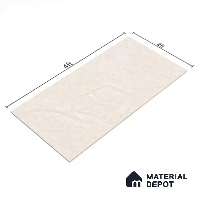 Budget Friendly Endless Wall & Floor Tile Value for Money TL 05954 Terravia Nensia 4 ft x 2 ft - Vitrified Endless Glossy Finish - 8.5 mm | 4 Random Designs | Suitable for Living Room, Bedroom & Bathroom (Sample)