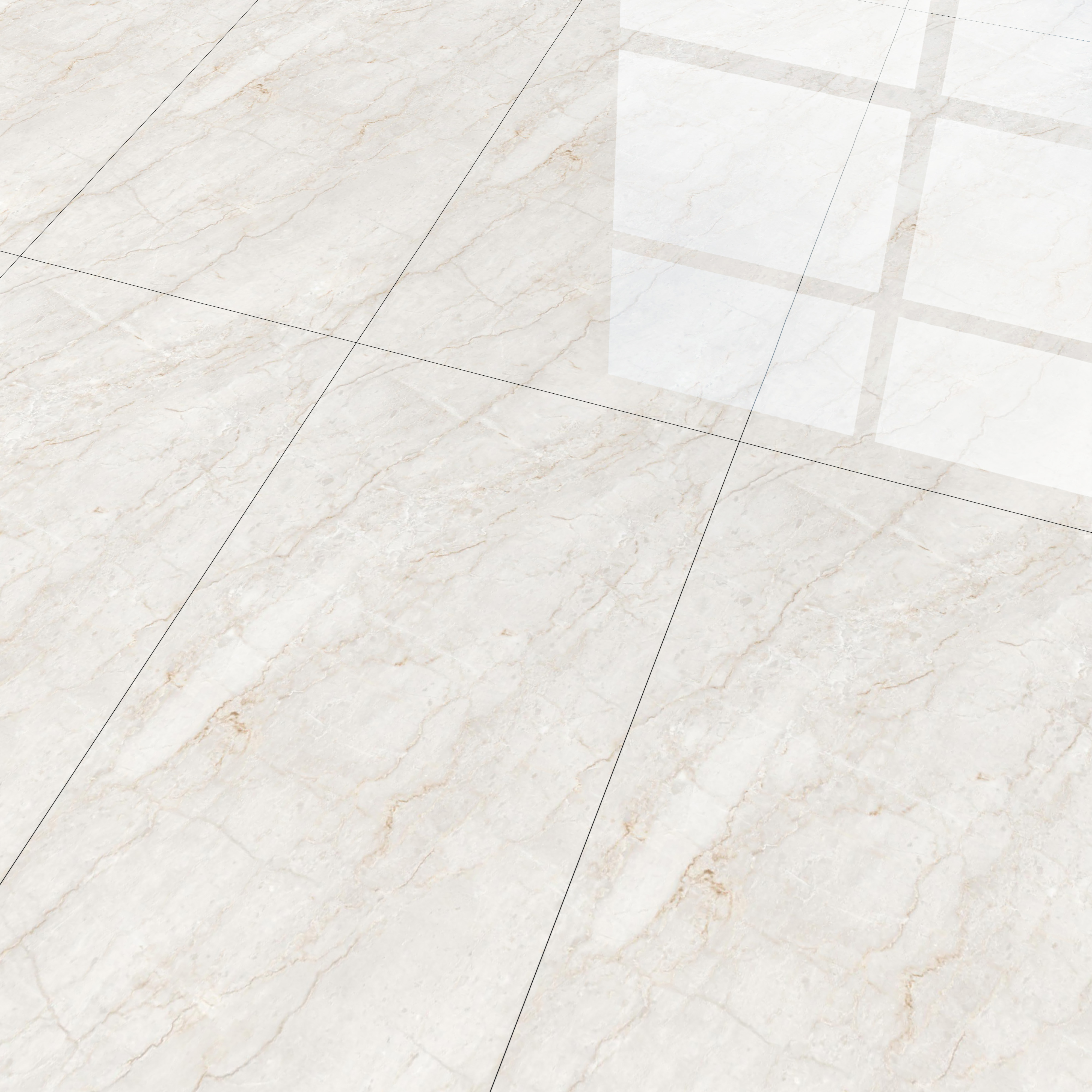 Budget Friendly Endless Wall & Floor Tile Value for Money TL 05953 Terravia Nextris Bianco 4 ft x 2 ft - Vitrified Endless Glossy Finish - 8.5 mm | 4 Random Designs | Suitable for Living Room, Bedroom & Bathroom