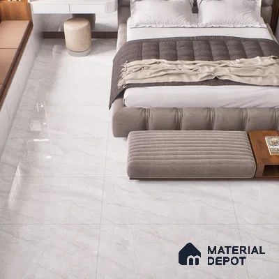 Budget Friendly Endless Wall & Floor Tile Value for Money TL 05953 Terravia Nextris Bianco 4 ft x 2 ft - Vitrified Endless Glossy Finish - 8.5 mm | 4 Random Designs | Suitable for Living Room, Bedroom & Bathroom