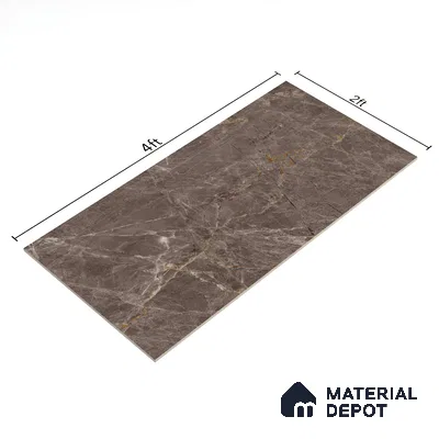 Budget Friendly Endless Wall & Floor Tile Value for Money TL 05944 B Terravia Patacho 4 ft x 2 ft - Vitrified Endless Glossy Finish - 8.5 mm | 5 Random Designs | Suitable for Living Room, Bedroom & Bathroom (Sample)
