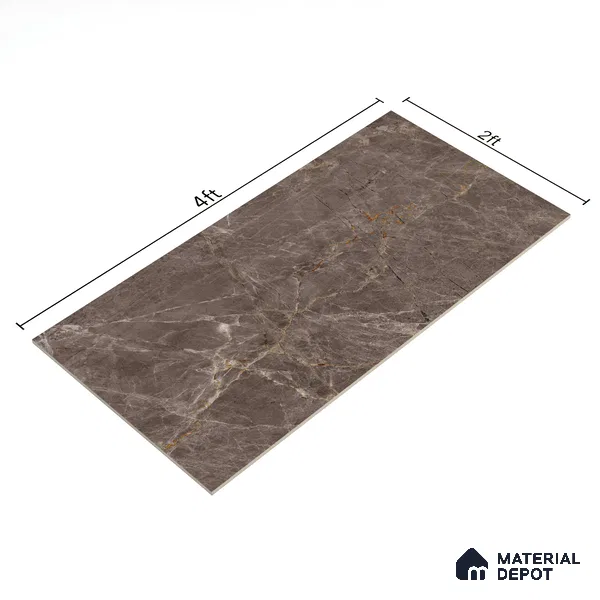 Budget Friendly Endless Wall & Floor Tile Value for Money TL 05944 B Terravia Patacho 4 ft x 2 ft - Vitrified Endless Glossy Finish - 8.5 mm | 5 Random Designs | Suitable for Living Room, Bedroom & Bathroom (Sample)