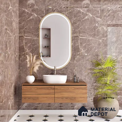 Budget Friendly Endless Wall & Floor Tile Value for Money TL 05944 B Terravia Patacho 4 ft x 2 ft - Vitrified Endless Glossy Finish - 8.5 mm | 5 Random Designs | Suitable for Living Room, Bedroom & Bathroom (Sample)