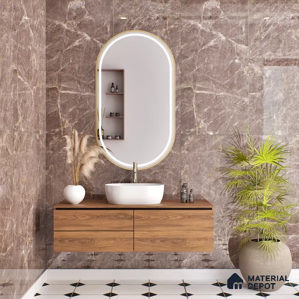 Budget Friendly Endless Wall & Floor Tile Value for Money TL 05944 B Terravia Patacho 4 ft x 2 ft - Vitrified Endless Glossy Finish - 8.5 mm | 5 Random Designs | Suitable for Living Room, Bedroom & Bathroom (Sample)